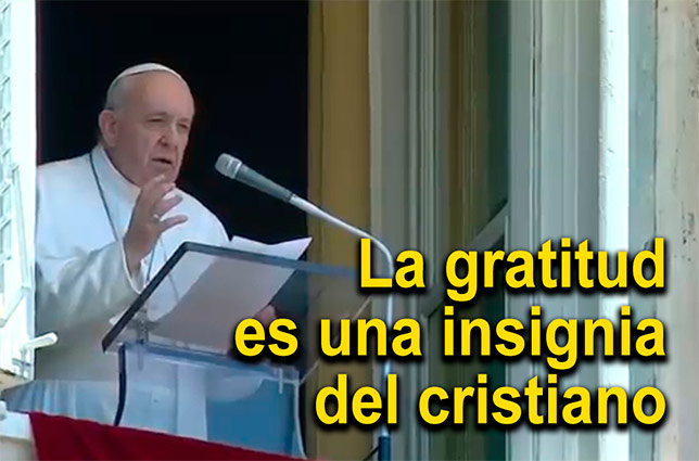 Francisco: la gratitud es una insignia del cristiano