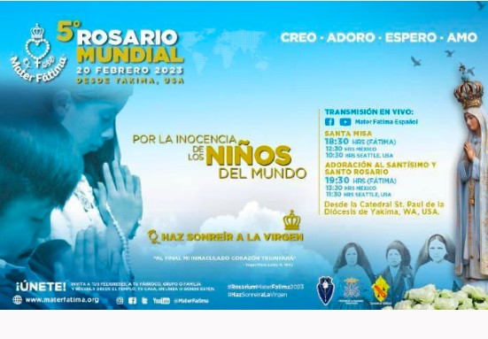 Sigue en directo el 5º Rosario Mundial «por la inocencia de los niños» ¡Hagamos sonreír a la Virgen!