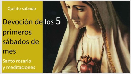 5° sábado | En reparación de las blasfemias que infunden indiferencia, desprecio y odio a la Virgen